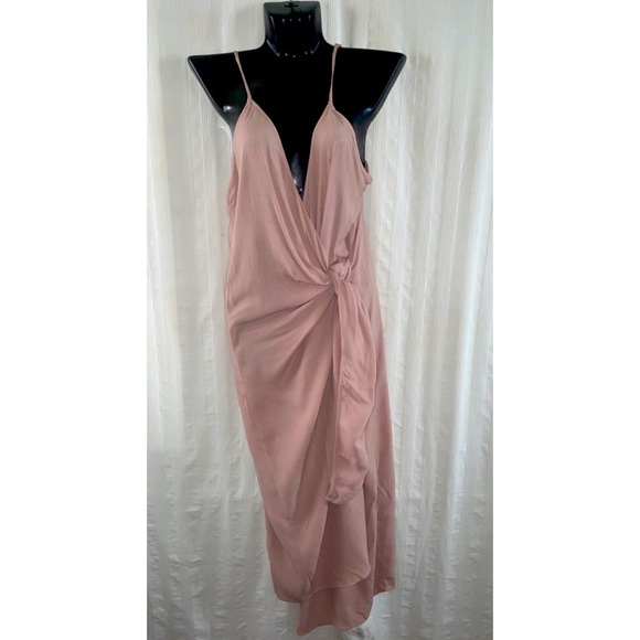 NEW Cotton Candy Blush Wrap Dress, Size Small - Picture 1 of 5